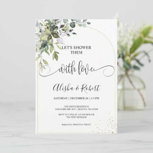 ラブカップルでシャワーを浴びようシャワー招待状 シーズンカード (スタンド正面)