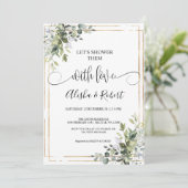 ラブカップルでシャワーを浴びようシャワー招待状 シーズンカード (スタンド正面)