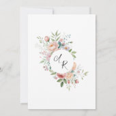 ラブカップルでシャワーを浴びようシャワー招待状 招待状 (裏面)