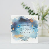 ラブカップルでシャワーを浴びようシャワー招待状 招待状 (スタンド正面)