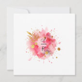 ラブカップルでシャワーを浴びようシャワー招待状 招待状 (裏面)