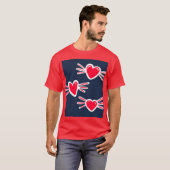 ラブカップルのバレンタインTシャツ Tシャツ (正面フル)