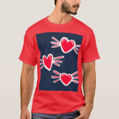 ラブカップルのバレンタインTシャツ Tシャツ (正面)
