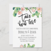 ラブカップルシャワーのためのカクタス タコ招待状 招待状 (正面)