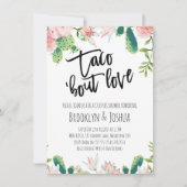 ラブカップルシャワー カクタス ピンクタコ 招待状 (正面)