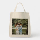 ラブカップルモダンバインド写真 トートバッグ (裏面)