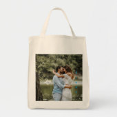 ラブカップルモダンバインド写真 トートバッグ (正面)