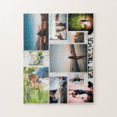 ラブカップル最高のタイムエバーコラージュパーソナライズされた ジグソーパズル (縦)