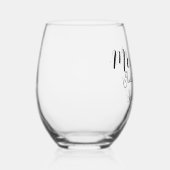 ラブカップル赤いハートテーマ ステムなしワイングラス (右)