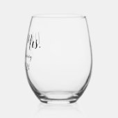 ラブカップル赤いハートテーマ ステムなしワイングラス (左)