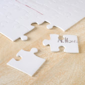 ラブカップル赤い傘ロマンチックなカップルキス ジグソーパズル (側面)