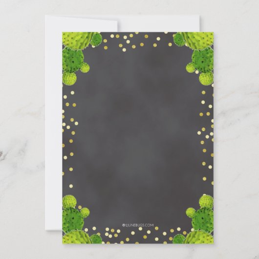 ラブカップル ウェディングシャワー フィエスタ タコについて 招待状 (裏面)