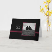 ラブカップル 25周年 結婚記念日 カード (黄色い花)