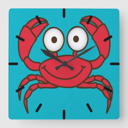 ラブカニ スクエア壁時計 (正面)