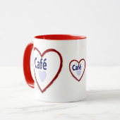 ラブカフェ – リンガーマグ マグカップ (正面左)