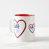 ラブカフェ – Two-Tone Mug ツートーンマグカップ (正面左)