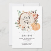 ラブカボチャの秋焼きオレンジの招待 招待状 (正面)