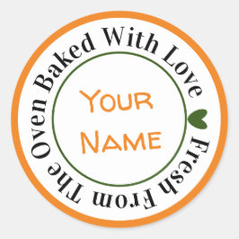 ラブカボチャ焼いたの色でオーブンからフレッシュ ラウンドシール