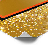 ラブカボチャ秋カスタマイズの文字とカラー ポスター (角)