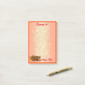 ラブカボチャ秋カスタマイズの文字とカラー ポストイット (デスク上)