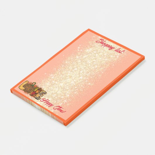 ラブカボチャ秋カスタマイズの文字とカラー ポストイット (アングル)