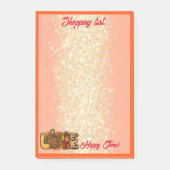 ラブカボチャ秋カスタマイズの文字とカラー ポストイット (正面)