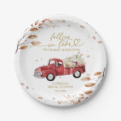 ラブカボチャ秋ベビーシャワー ペーパープレート (正面)