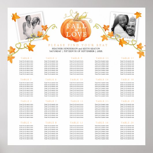 ラブカボチャ20のテーブ結婚ル計画の秋 ポスター (正面)