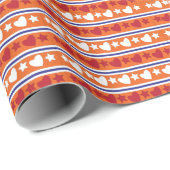 ラブカラフルハートスターストライプズ ラッピングペーパー (ロールコーナー)