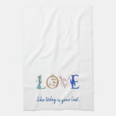 ラブカラフル引用文装飾 キッチンタオル (縦)