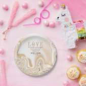 ラブカラメルマーブルスワール聖なる書物、 経典エペソ4:2 ペーパープレート (パーティー)