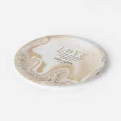 ラブカラメルマーブルスワール聖なる書物、 経典エペソ4:2 ペーパープレート (アングル)