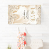 ラブカラメルマーブルスワール聖なる書物、 経典エペソ4:2 横断幕 (インサイチュ)