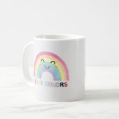 ラブカラーズレインボーアートバレンタインデザイン コーヒーマグカップ (正面左)