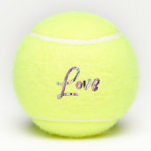 ラブカラー数々のセリフフォント文字 テニスボール (裏面)
