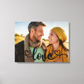 ラブカリグラフィオーバーレイカスタム写真 キャンバスプリント (正面)
