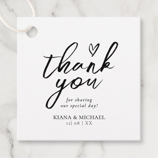 ラブカリグラフィサンキューフローラブラックB&W ID940 フェイバータグ (正面)