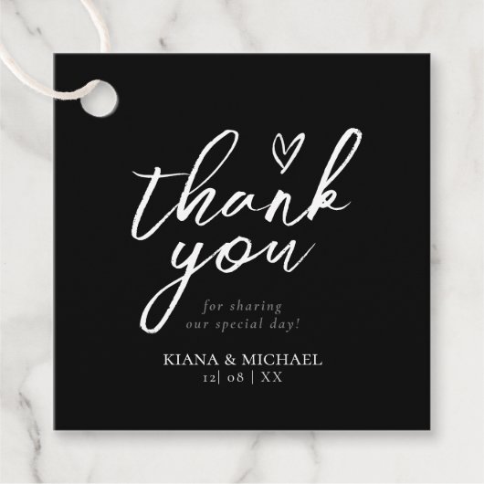 ラブカリグラフィサンキューフローラホワイトB&W ID940 フェイバータグ (正面)