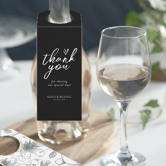 ラブカリグラフィサンキューフローラホワイトB&W ID940 ボトルネックタグ