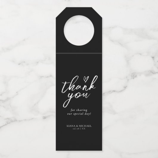 ラブカリグラフィサンキューフローラホワイトB&W ID940 ボトルネックタグ (正面)