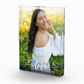 ラブカリグラフィスクリプトハートカスタムKeepsake フォトブロック (右)