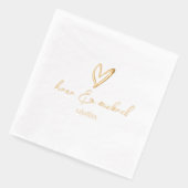 ラブカリグラフィーハートID940 箔ナプキン (左)