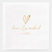 ラブカリグラフィーハートID940 箔ナプキン (正面)