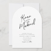 ラブカリグラフィー写真テンプレートB&WアーチID940 招待状 (正面)