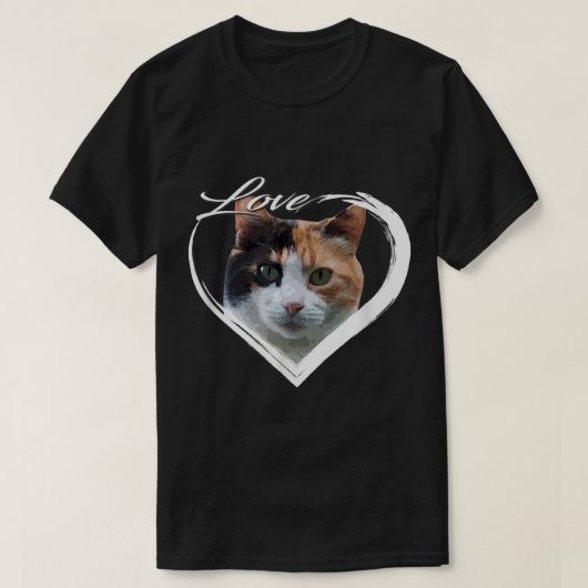 ラブカリコ子猫カリー猫好き Tシャツ (デザイン正面)