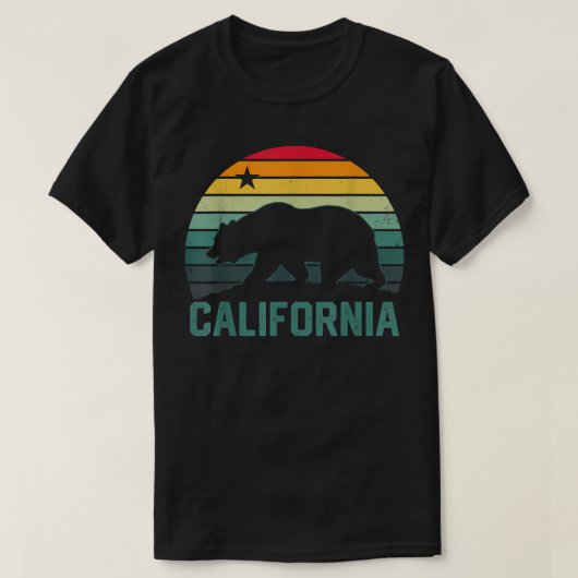 ラブカリフォルニアレトロヴィンテージカリプライドベアサンズ Tシャツ (デザイン正面)
