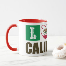 ラブカリフォルニア州旗ハートプライド マグカップ