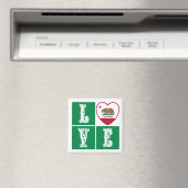 ラブカリフォルニア州旗ハートプライド マグネット (インサイチュ (食洗機))