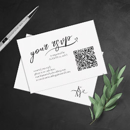 ラブカリフ結婚ィックのQRコードB&W ID940 出欠カード