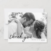 ラブカリフ結婚トの写真ありがとうB&W ID940 サンキューカード (正面)